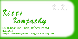 kitti komjathy business card